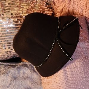 Black elegant lady hat